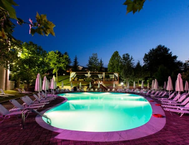 Hotel Erodios swimming pool on Lake Kerkini