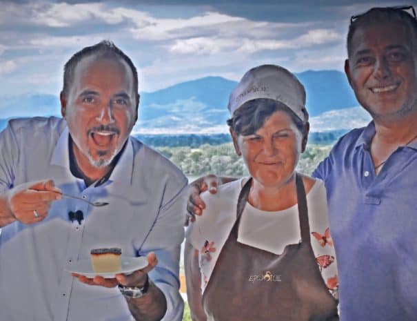 cooking show in the restaurant at lake kerkini